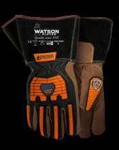 Watson Gloves 95785G-XXXL - SHOCK TROOPER A7 D30 BACK ANTIVIBE PALM LINED GAUNTLET GOATSKIN - XXXL