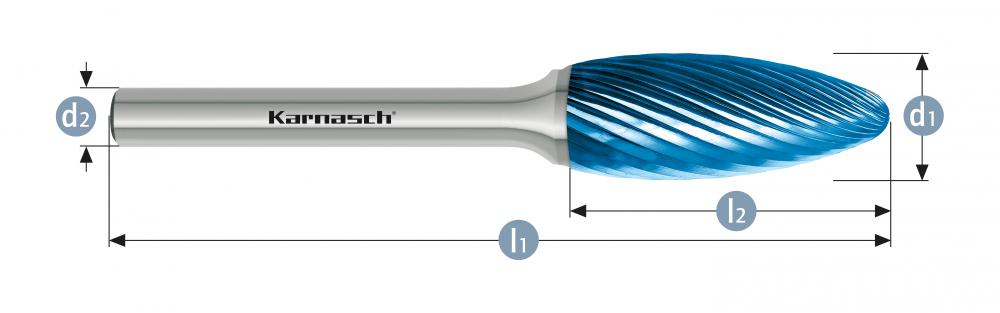 Tungsten carbide burr - BLUE-TEC