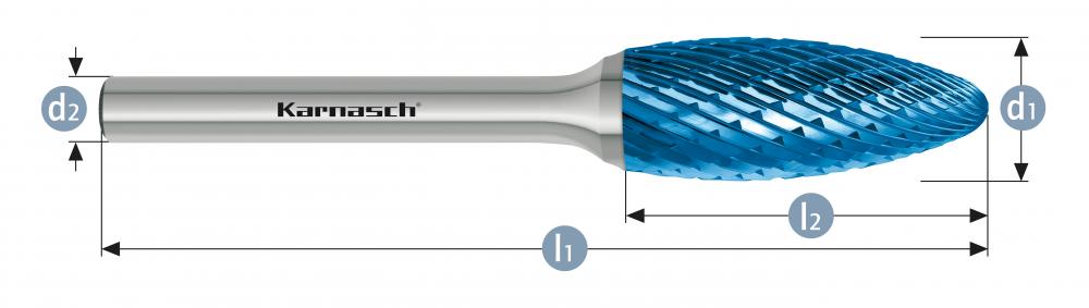 Tungsten carbide burr - BLUE-TEC