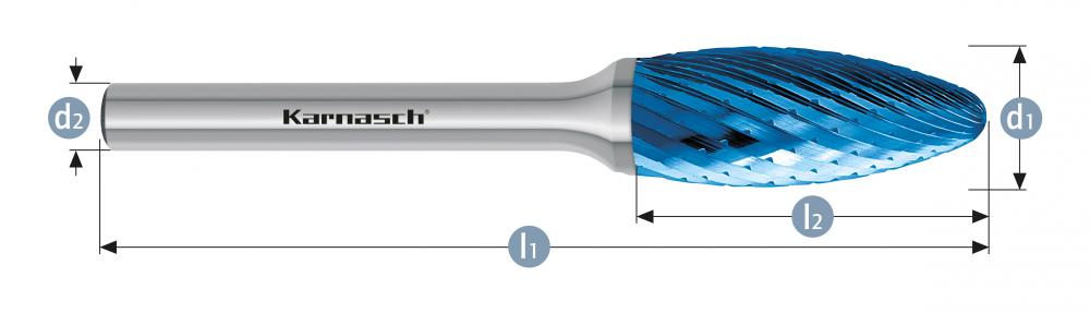 Tungsten carbide burr - BLUE-TEC