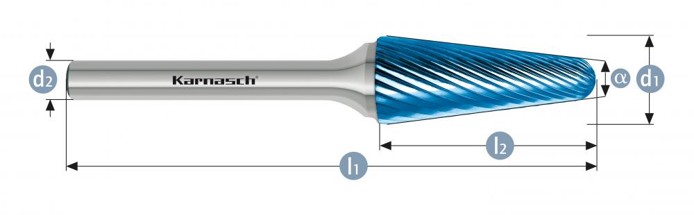 Tungsten carbide burr - BLUE-TEC