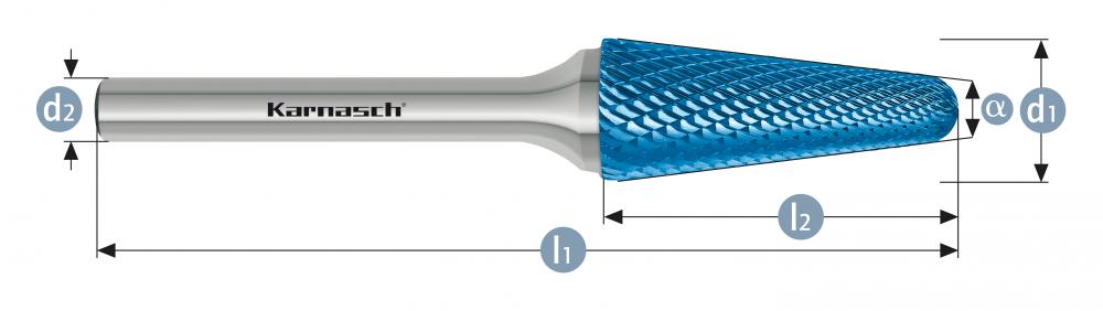 Tungsten carbide burr - BLUE-TEC