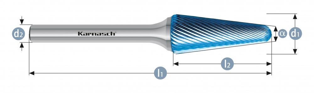 Tungsten carbide burr - BLUE-TEC