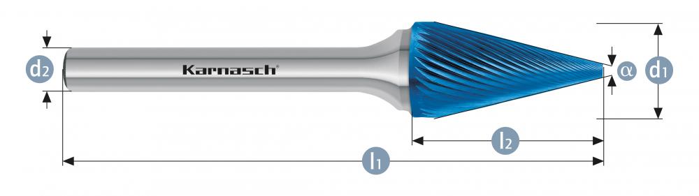 Tungsten carbide burr - BLUE-TEC