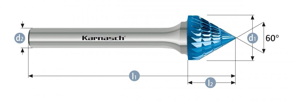 Tungsten carbide burr - BLUE-TEC