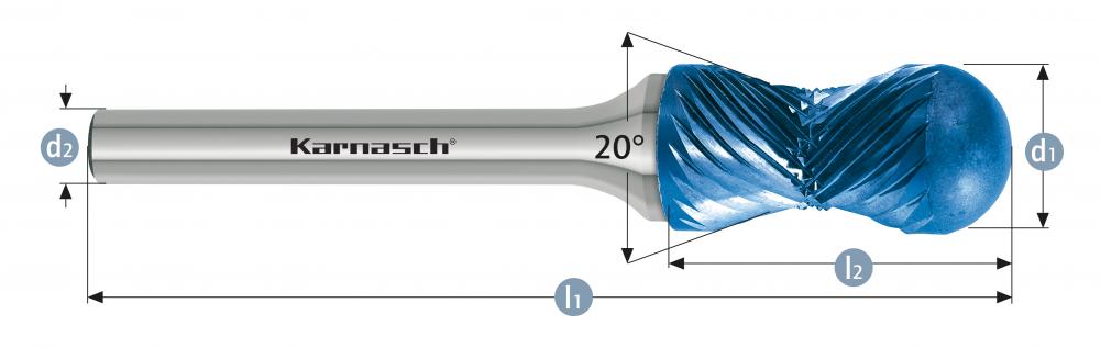 Tungsten carbide burr - BLUE-TEC