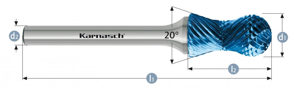 Tungsten carbide burr - BLUE-TEC