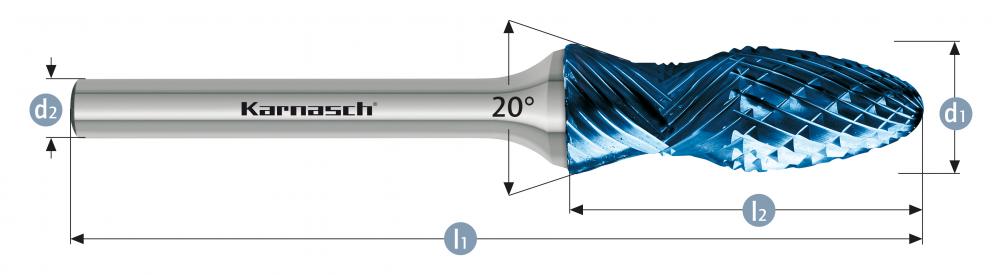 Tungsten carbide burr - BLUE-TEC