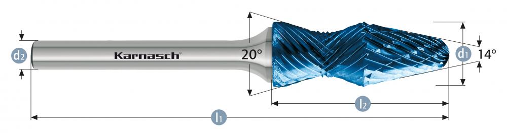 Tungsten carbide burr - BLUE-TEC