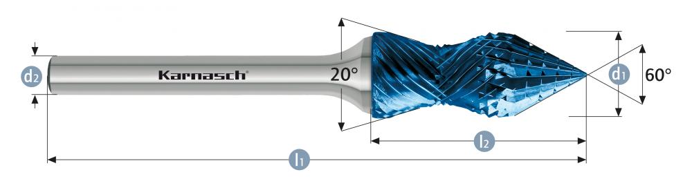 Tungsten carbide burr - BLUE-TEC