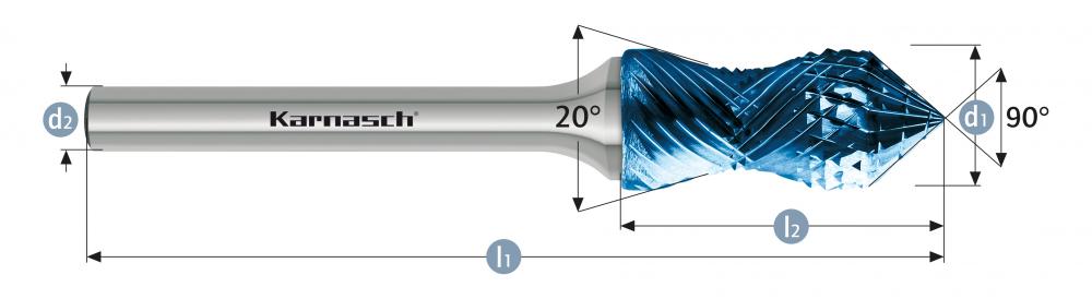 Tungsten carbide burr - BLUE-TEC