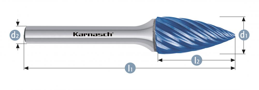 Tungsten carbide burr - BLUE-TEC