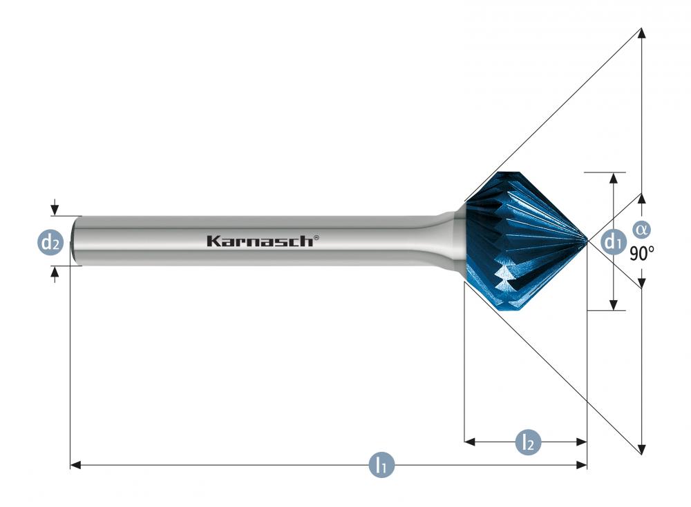 Tungsten carbide burr - BLUE-TEC