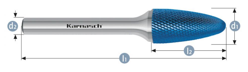 Tungsten carbide burr BLUE-TEC