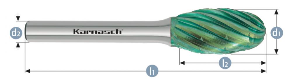 Tungsten carbide burr GREEN-TEC