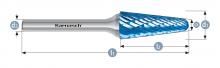 Karnasch 115084.060 - Tungsten carbide burr - BLUE-TEC