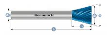 Karnasch 115096.005 - Tungsten carbide burr - BLUE-TEC