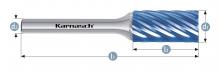 Karnasch 116031.025 - Tungsten carbide burr - BLUE-TEC