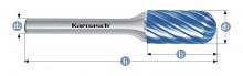 Karnasch 116033.025 - Tungsten carbide burr - BLUE-TEC