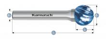 Karnasch 116034.025 - Tungsten carbide burr - BLUE-TEC