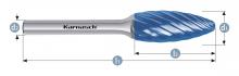 Karnasch 116038.025 - Tungsten carbide burr - BLUE-TEC