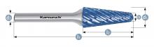 Karnasch 116049.025 - Tungsten carbide burr - BLUE-TEC