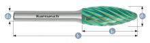 Karnasch 116097.050 - Tungsten carbide burr GREEN-TEC