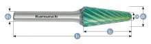 Karnasch 116098.050 - Tungsten carbide burr GREEN-TEC