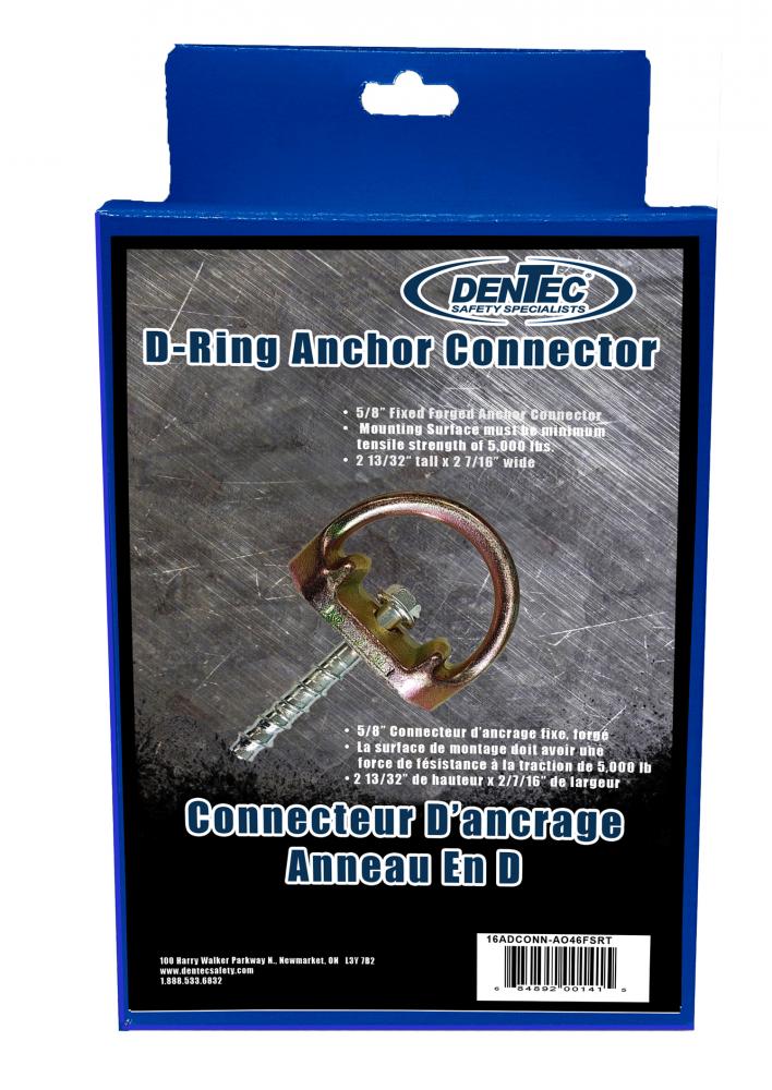 D-RING ANCHOR CONNECTOR/5/8IN/RETAIL BOX