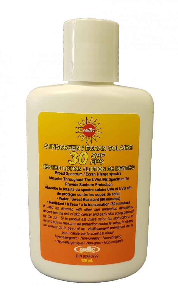 Dentec Sunscreen Lotion,120ml (4oz) Bottle SPF 30