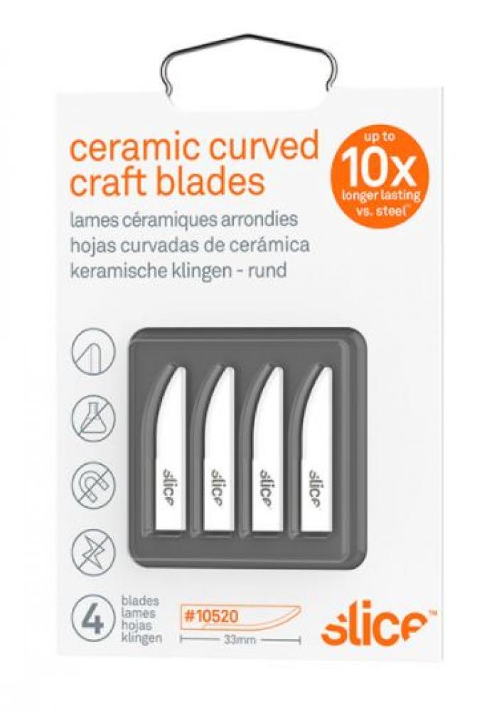 Slice Curved Edge Rounded Tip Ceramic Blade  (4 blades/pack)