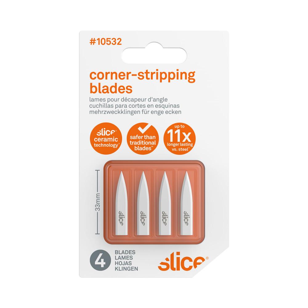 Slice Corner Stripping Tip Ceramic Blade  (4 blades/pack)