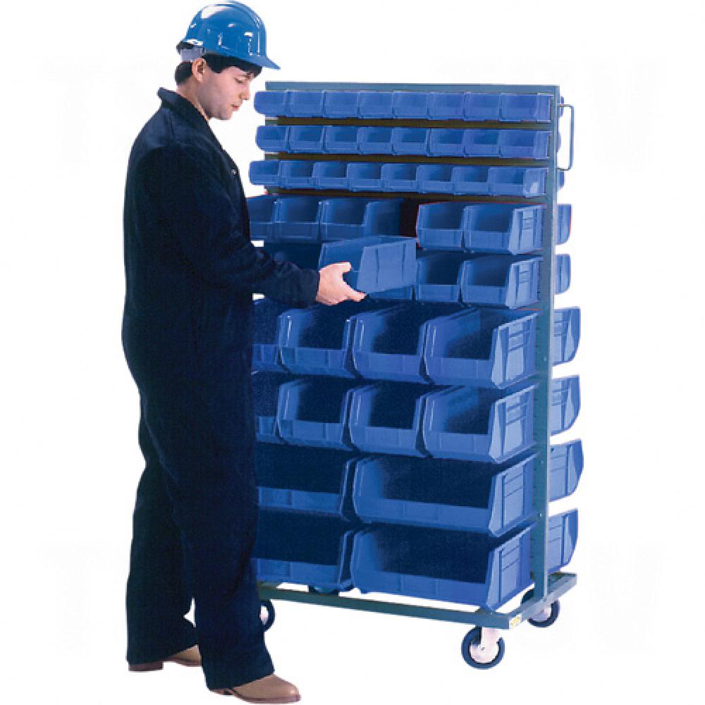 Mobile Bin Racks - Double Sided - Rack & Bin Combination