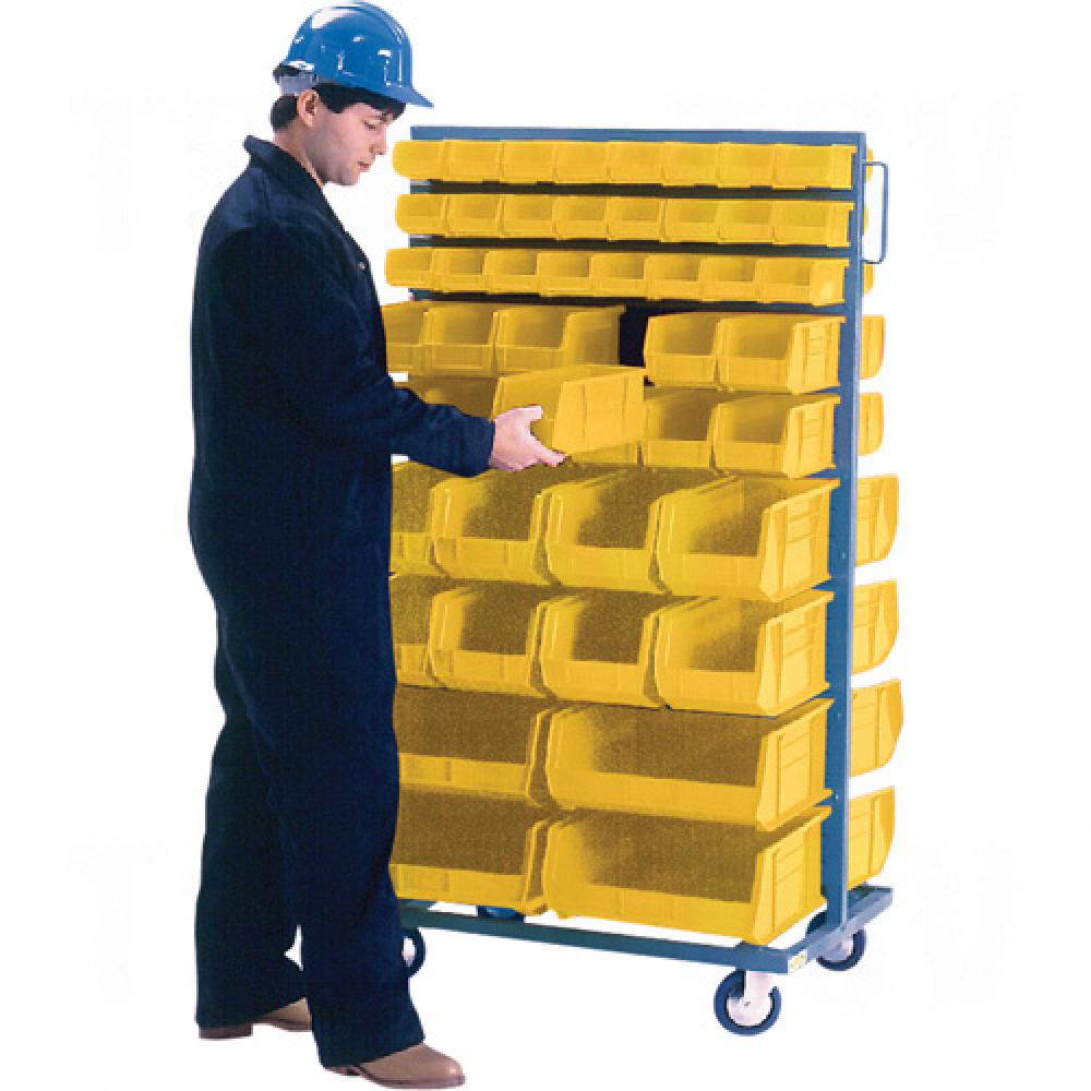 Mobile Bin Racks - Double Sided - Rack & Bin Combination