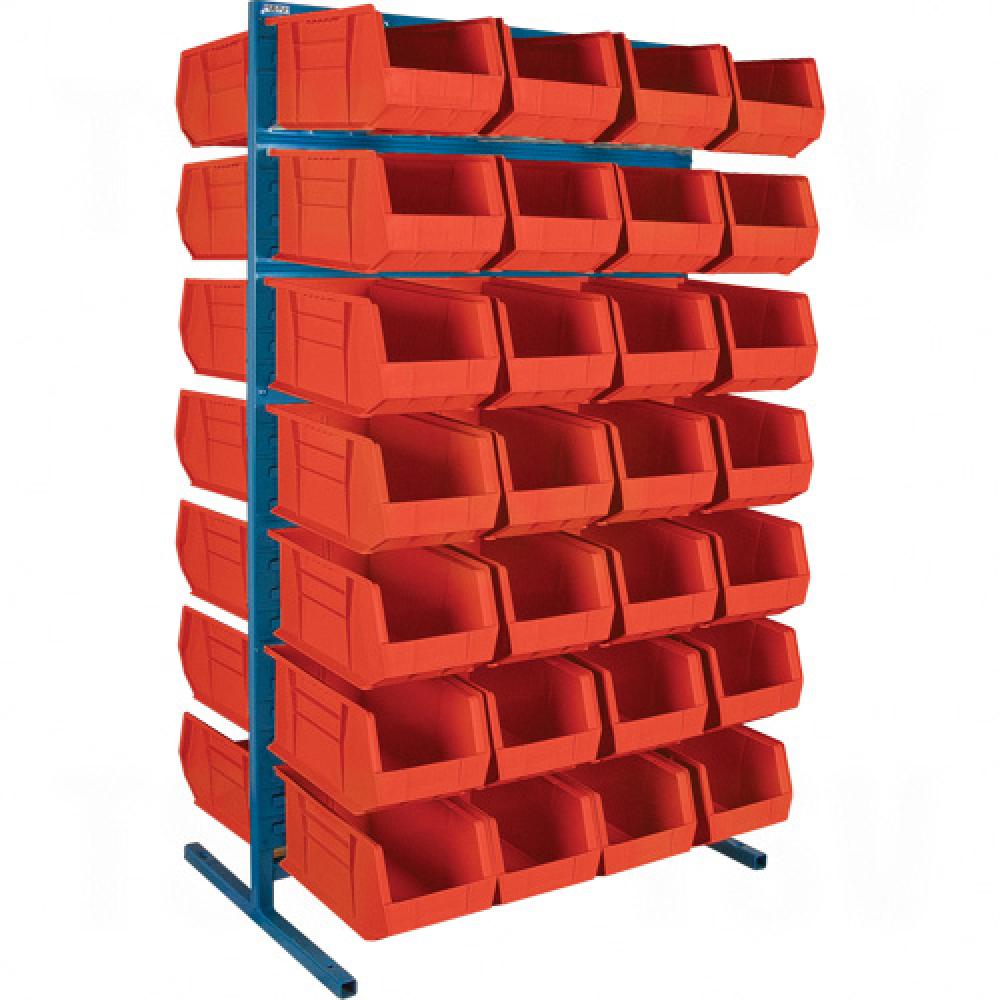 Stationary Bin Racks - Double-Sided - Rack/Bin Combination