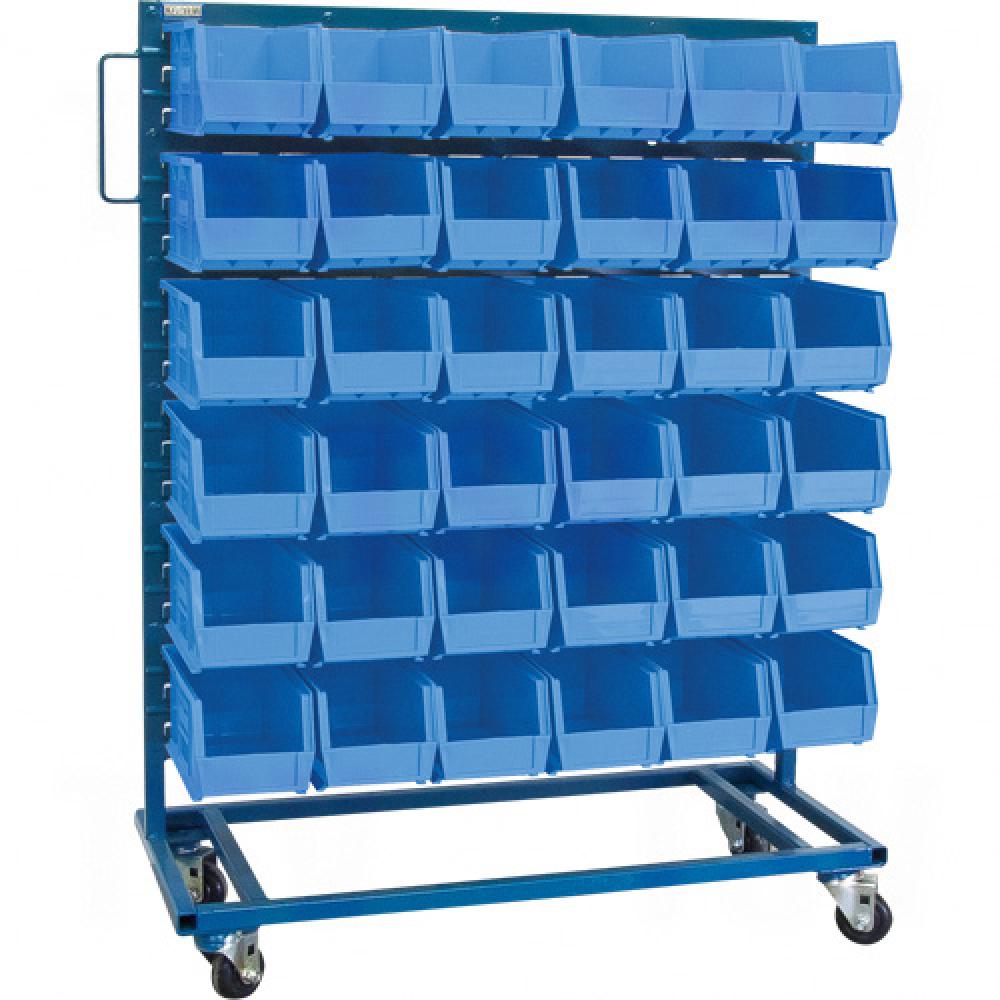 Mobile Bin Racks - Singled Sided - Rack & Bin Combination