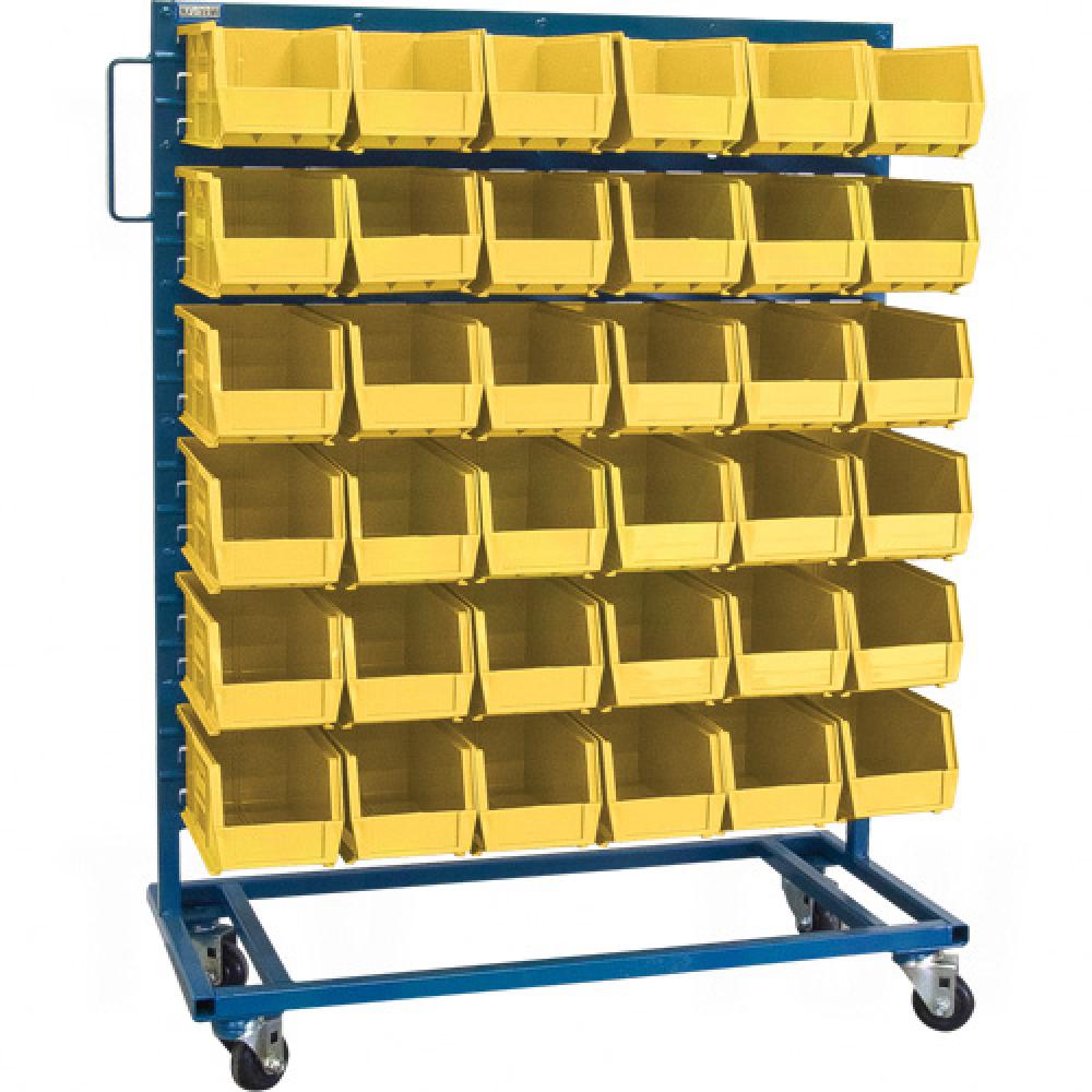 Mobile Bin Racks - Singled Sided - Rack & Bin Combination