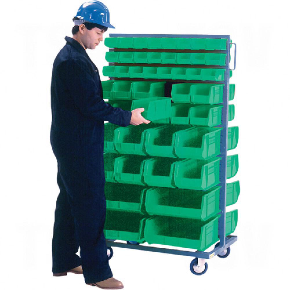 Mobile Bin Racks - Double Sided - Rack & Bin Combination