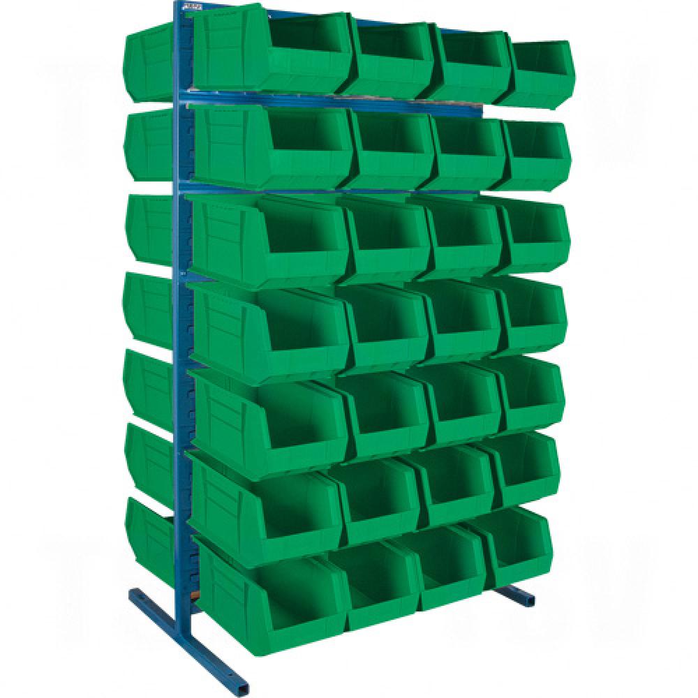 Stationary Bin Racks - Double-Sided - Rack/Bin Combination