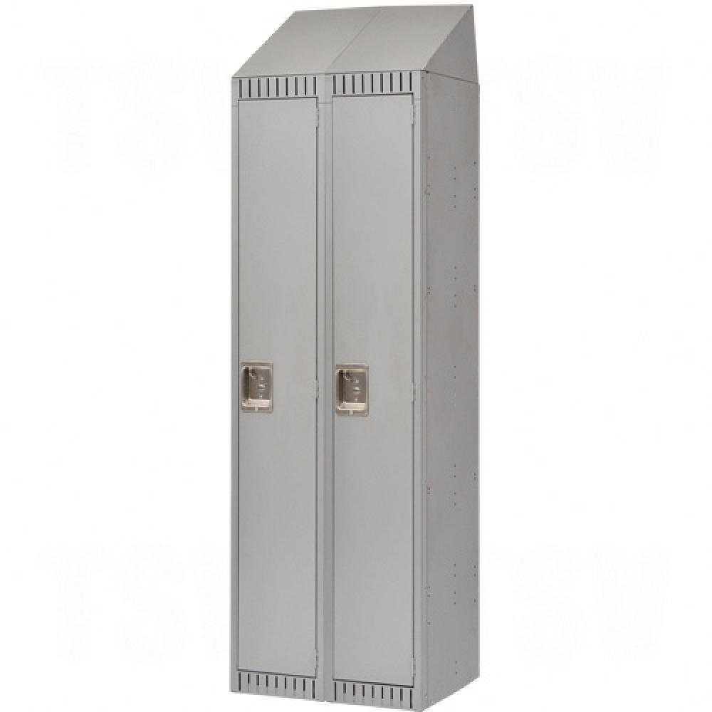 LOCKER, ASMBLD,W/ST,1 TIER ,2 BANK, 24X18X72 GRY