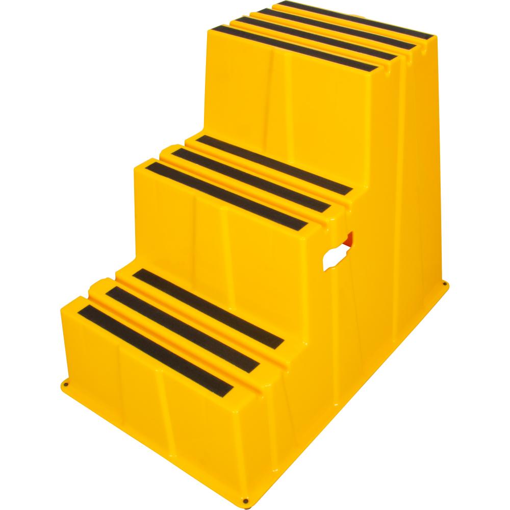 INDUSTRIAL STEP STOOL,3STEP,HDPE, 560 LBS. CAP