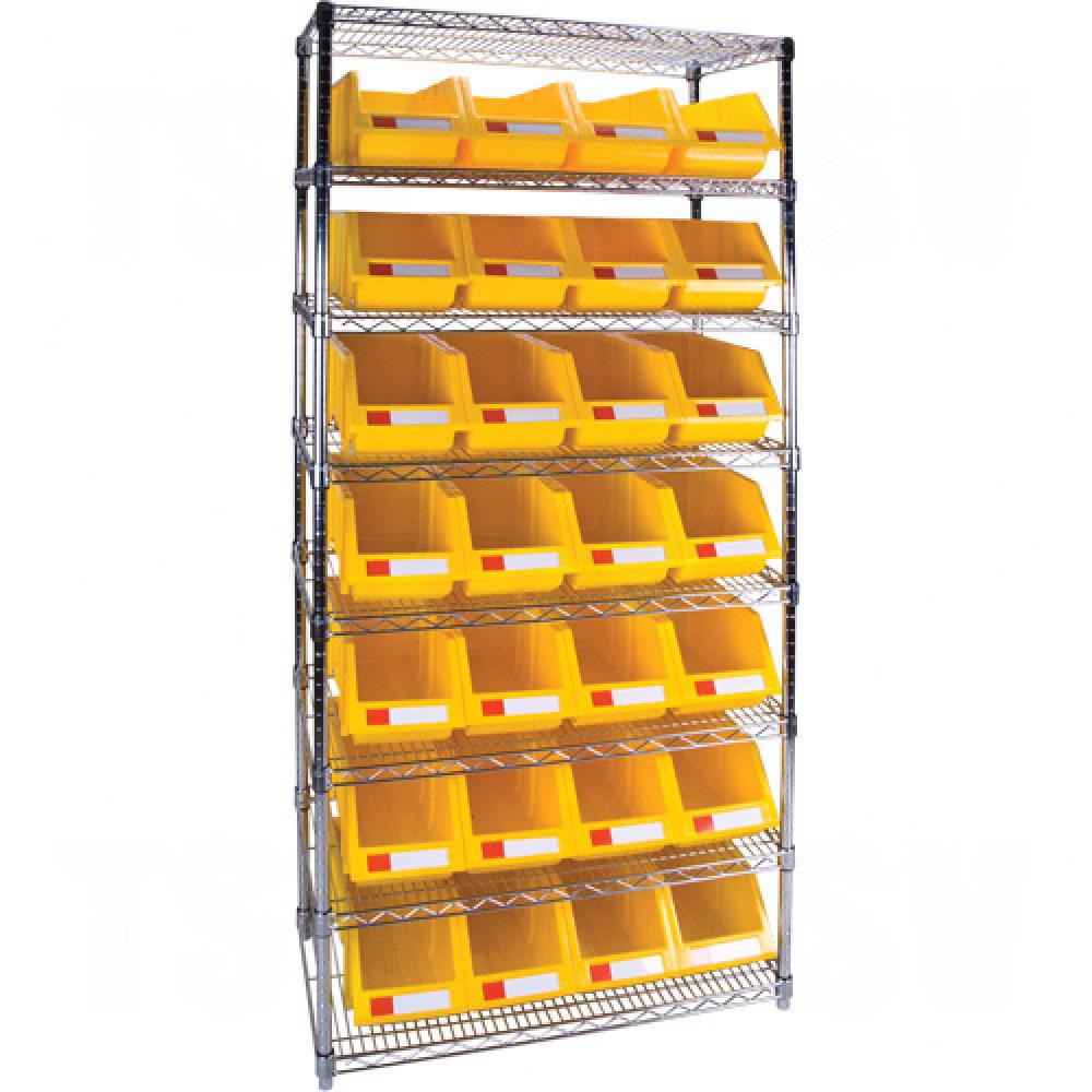 Heavy-Duty Wire Shelving Units with Storage Bins