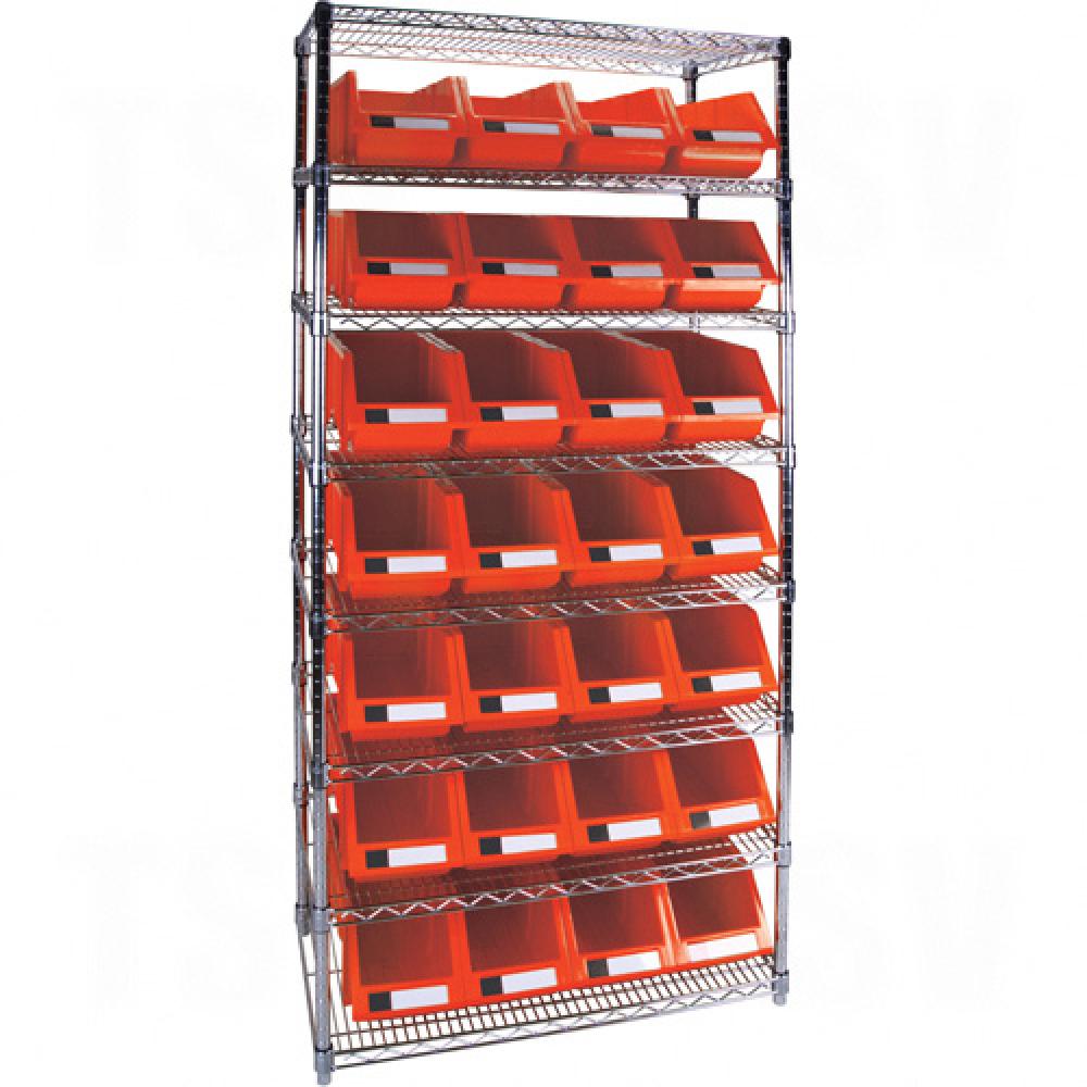 Heavy-Duty Wire Shelving Units with Storage Bins