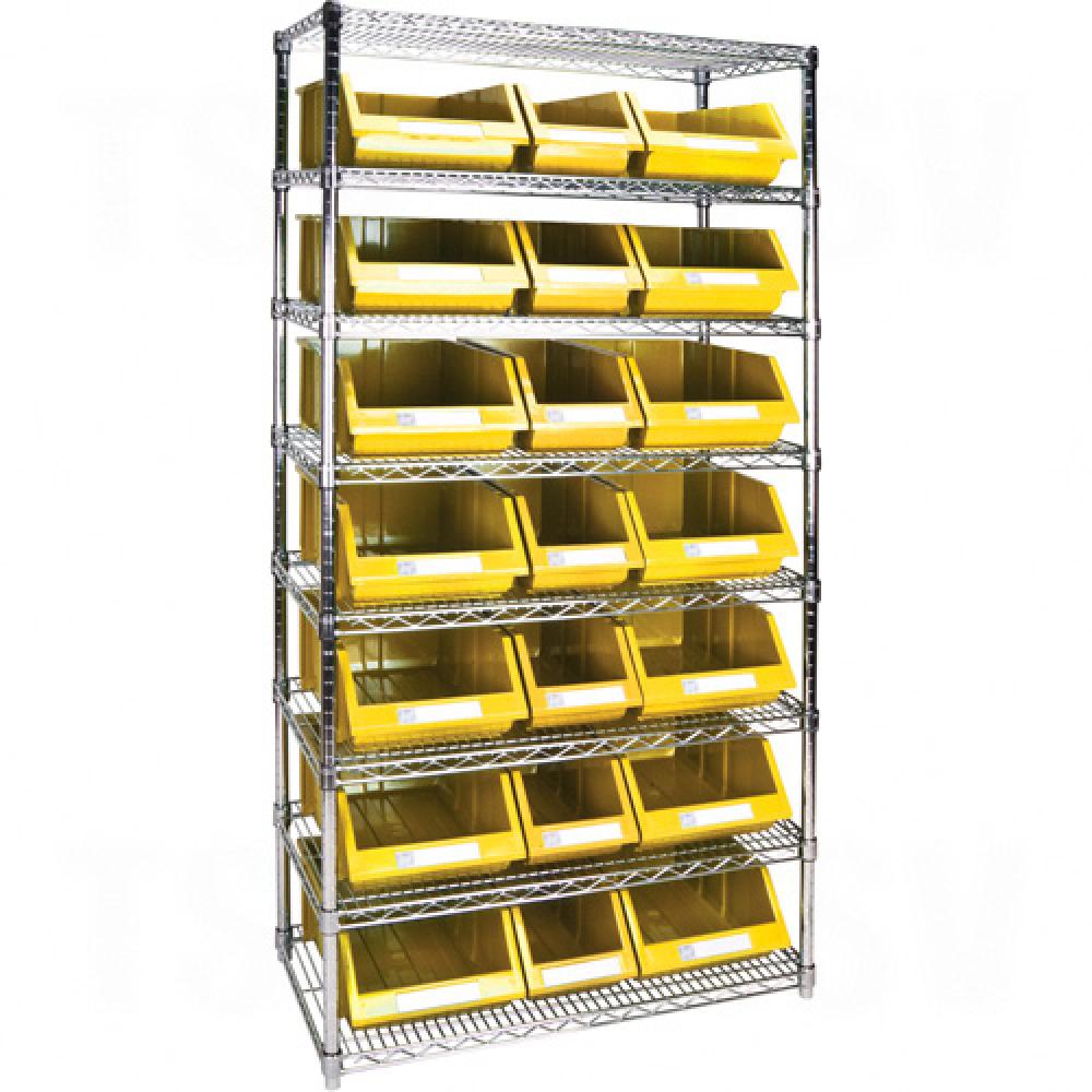 Heavy-Duty Wire Shelving Units with Storage Bins