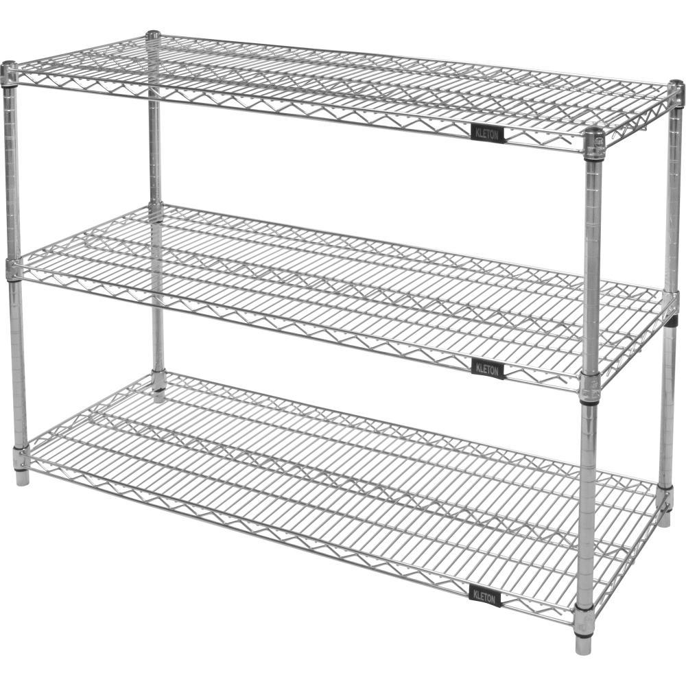 HD CHROME WIRE SHELF 18&#34;D X 30W X33&#34;H 3 SHELVES