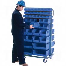 Kleton CB089 - Mobile Bin Racks - Double Sided - Rack & Bin Combination