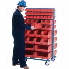 Kleton CB090 - Mobile Bin Racks - Double Sided - Rack & Bin Combination