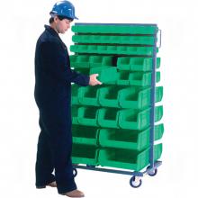 Kleton CB683 - Mobile Bin Racks - Double Sided - Rack & Bin Combination