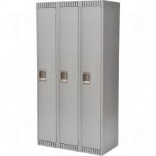 Kleton FN462 - LOCKER, ASSEMBLED,1 TIER,3 BANK, 36X18X72 GREY