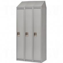 Kleton FN477 - LOCKER, ASMBLD,W/ST,1 TIER ,3 BANK, 36X18X72 GRY